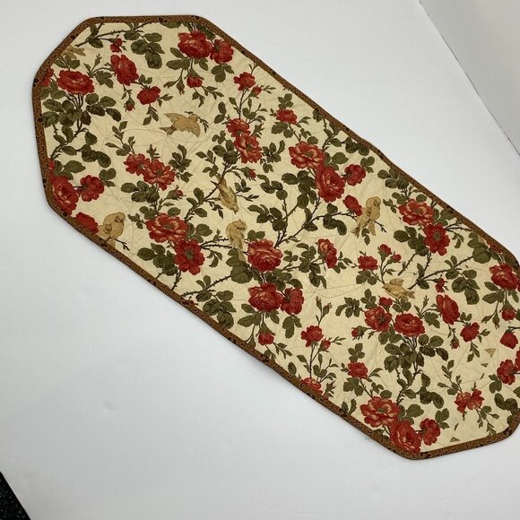 2 Handmade quilted table runners multicolored patchwork, spring & fall colors - Picture 6 of 7